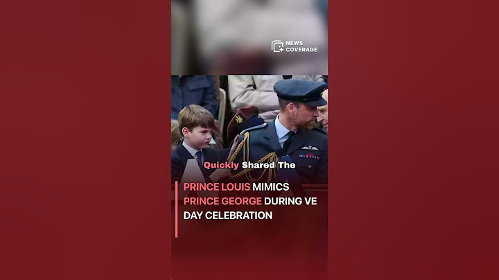 Prince Louis Mimics Prince George During VE Day Celebration #worldnews #news