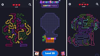 Arrowscapes - Arrows Puzzle Levels 1-20 Gameplay 