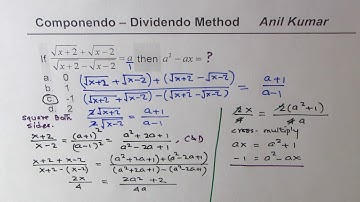 SAT New Q20 Multiple Radical Function with Componendo Dividendo Application | ACT