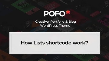 POFO WordPress Theme - How lists shortcode work?