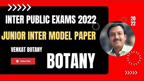Inter Model Papers | Jr Inter Botany Model Papers | Jr Botany