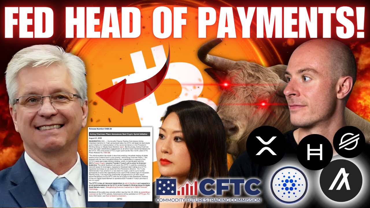 Federal Reserve Head Of Payments Says This About Crypto... CFTC  Announcement! And JP Speaking Today!
