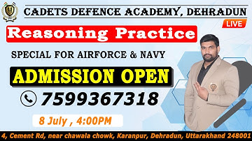Reasoning Practice Marathon | By Robin Tomar Sir | Cadets Defence Academy