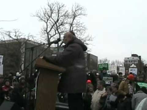 Protest at the Capitol - Madison, WI: Rally Speech...