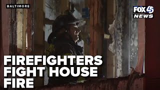 WATCH: Firefighters fight Baltimore fire