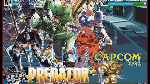 Alien Vs Predator Arcade Lev8 3p cooperate no death playthrough