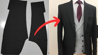 Sewing men's blazer sleeve | Tailoring men's blazer | Sewing a coat step by step [ PART 1]