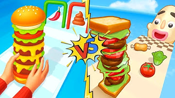 Sandwich Runner 3D VS Burger Master - All Levels SpeedRun Gameplay Android iOS Ep1