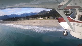 Flying to Haast and Neil's Beach on the West Coast NZ  Cessna 206