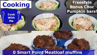 Cook with me on ww | mini meatloaf and chocolate pumpkin muffins