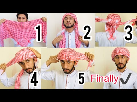 How to wear Dubai style Headscarf | SHEMAGH GHOTRA | Full Tutorial | Majidshah 2020