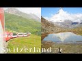 可愛いスイス旅① 湖とカフェ、氷河特急に乗ってお花の街へ、マッターホルンの絶景を歩く。St.Moritz Glacier Express Zermatt Switzerland Travel vlog