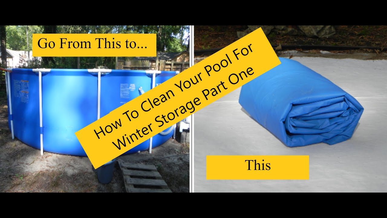 How To Clean Your Pool For Winter Storage Part 1 - YouTube