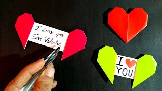 Corazón con mensaje oculto - Origami Heart with message