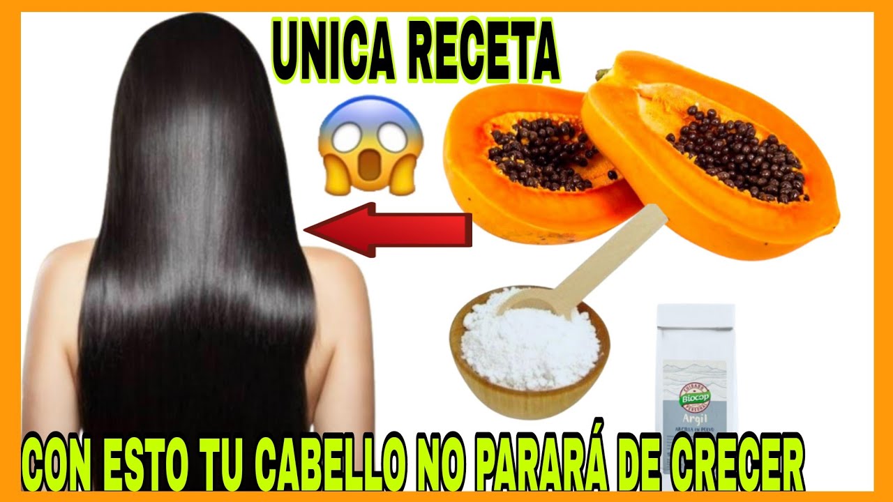 🍊CON ESTA MASCARILLA TU CABELLO CRECERA COMO LOCO (arcilla blanca y papaya)