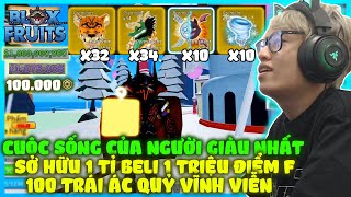 HÙNG CHÍNH THỨC GIÀU NHẤT BLOX FRUIT 1 TỈ BELI 1 TRIỆU ĐIỂM F DÙNG 100.000 ROBUX MUA BÁO ĐỐM DRAGON