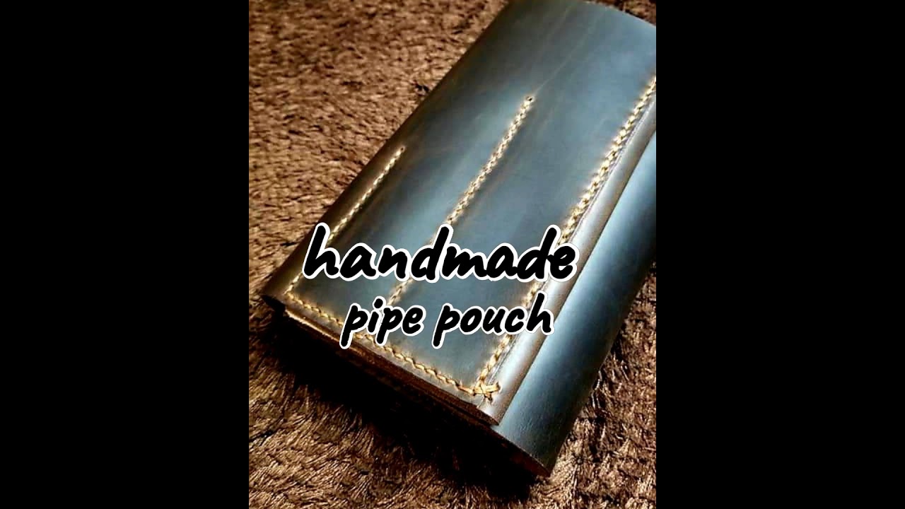 handmade pipe pouch,  100% leather