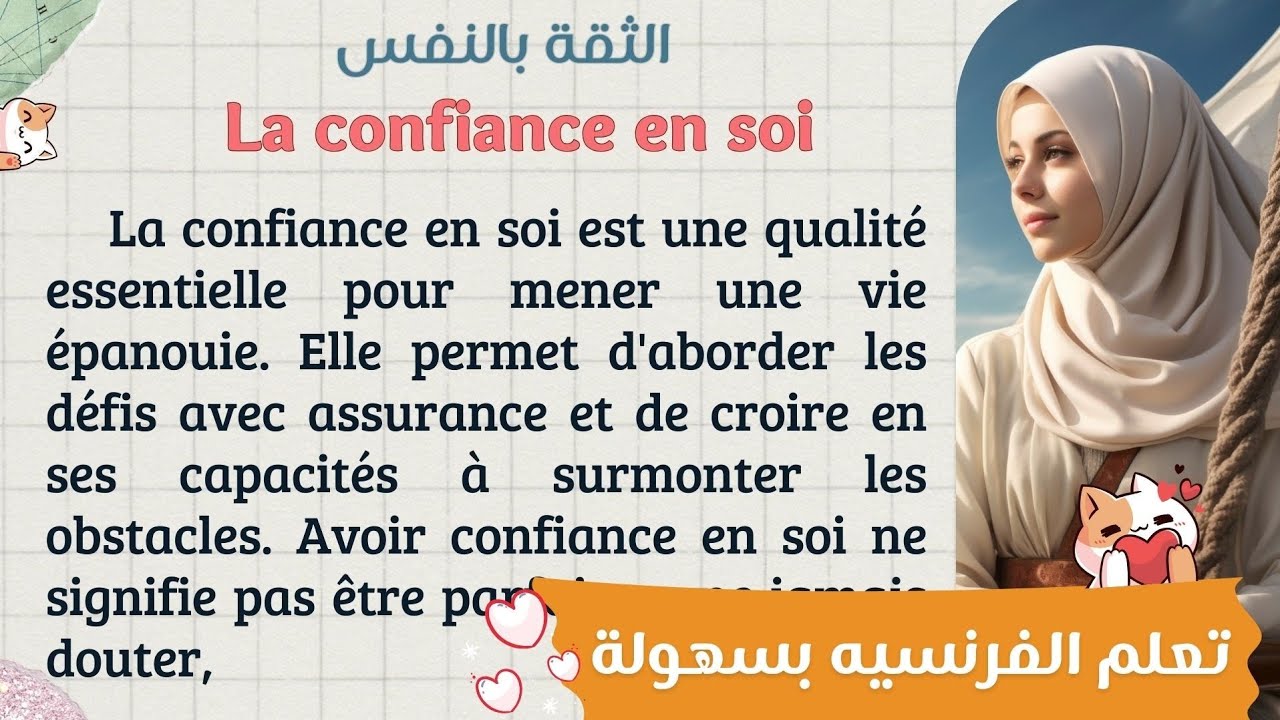 Maîtriser le français Texte en français📝avec traduction en arabe🌍pour