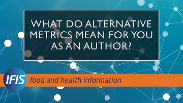 What do alternative metrics mean for you as an author?