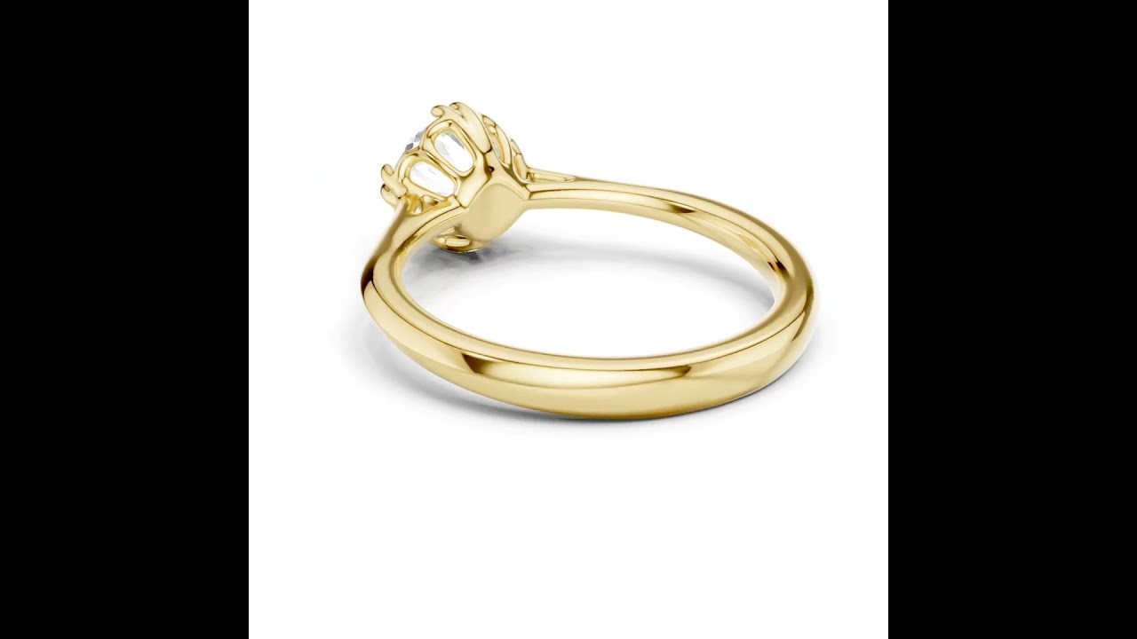 Filigree Basket Round Diamond Solitaire Ring
