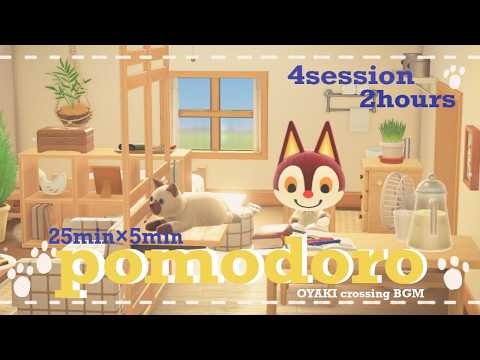 【あつ森ポモドーロ】ネコと暮らす海辺のお家🐾⛵ノームコアなお部屋で集中📒/A Seaside Home with Cats😸Normcore Room🏠/作業・勉強用/海の音【２時間】のサムネイル