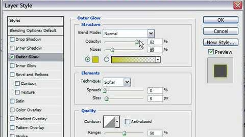 Add an Outer Glow Blending Option to Text in Photoshop CS3