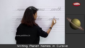 Planets For Children | Writing Names of the Planets in Cursive | How to Write Cursive Step by Step