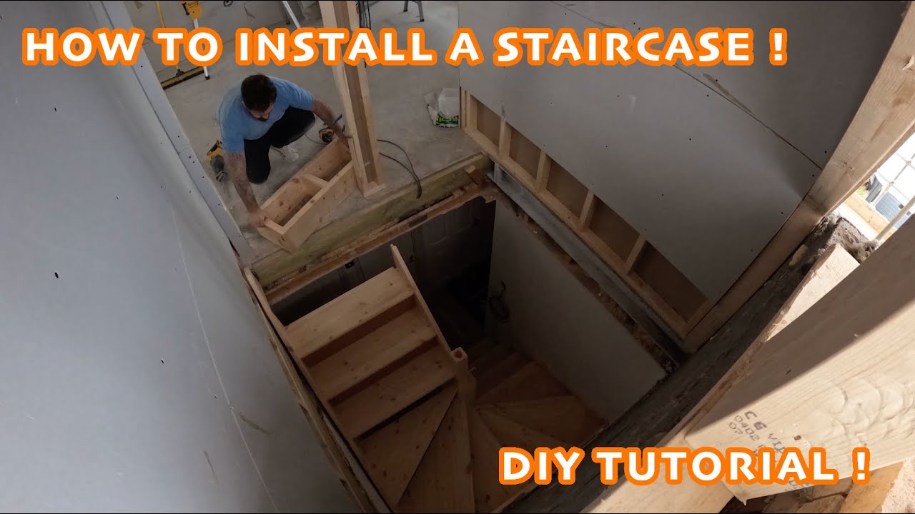 How to Install A Staircase ! DIY - YouTube