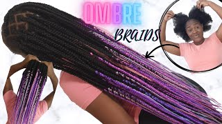 I DID KNOTLESS BOXBRAID OMBRE|MEDIUM KNOTLESS BRAIDS BUTT LENGTH ON MYSELF| DETAILED StylesByLovey