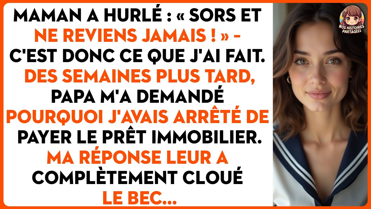 Maman a hurlé : « Sors et ne reviens jamais ! » – C'est donc ce que j'ai fait.