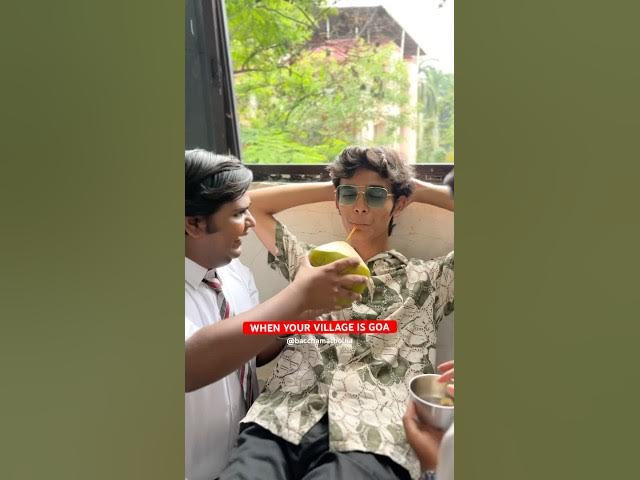 When Your Village is Goa #shorts #goa #trip #picnic #friends #school #friends #funny #comedy #beach