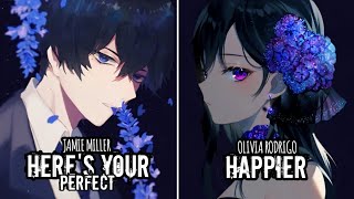 Download lagu Nightcore - Happier ✗ Here's Your Perfect (TikTokSong)『Switching Vocals』Lyrics