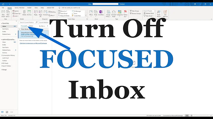 How to disable FOCUSED inbox within Outlook