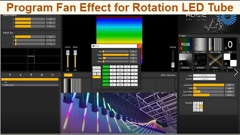 Program Fan Effect for DMX rotation 360 degree led pixel tube with Madshow
