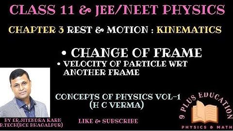 Class 11 Physics Chapter 3 | Rest & Motion : Kinematics | Change of Frame