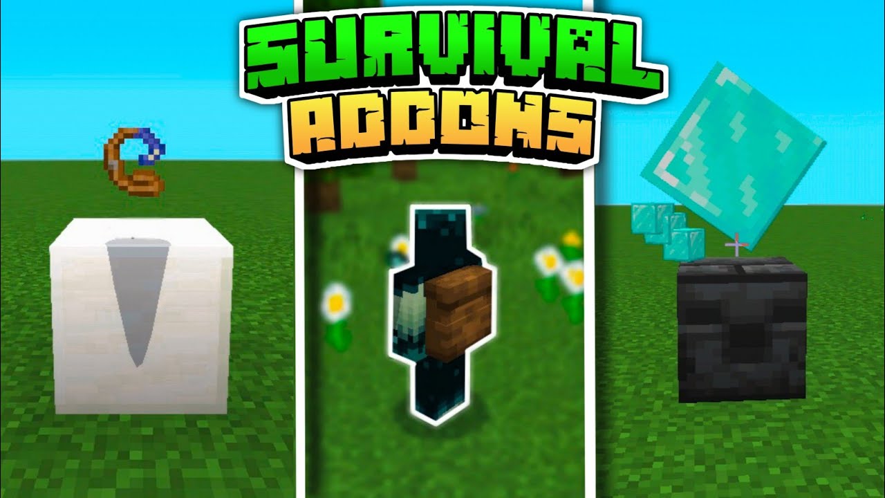 Top 5 Survival Addons For Minecraft Pe | 1.17+ Survival Addons | Best ...
