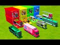 ALL EMERGENCY VEHICLES DELIVERY to GARAGE | MIXER, AMBULANCE, POLICE, BUS - FS22