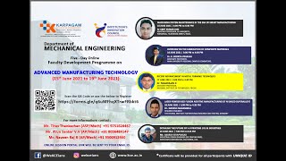 DAY 5 - Five Days Online Faculty Development Programme on Advanced Manufacturing Technology