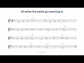 Oh When the Saints Go Marching In - Alto Sax backing track slow version