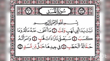 سورة المسد بصوت هزاع البلوشي