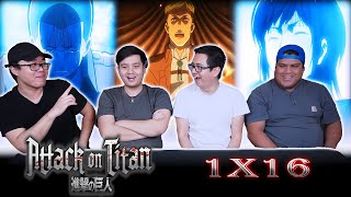 First Time Watching Attack on Titan Episode 1x16 | REACTION