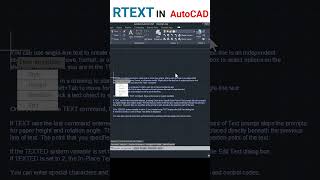 RTEXT in AutoCAD #autocadtutorial #autocadtips #textcommand