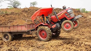 JCB Excavator And Mahindra Yuvo 415DI Tractor Going To Another Village For Making Pond | Jcp Machine