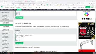 Python Tutorial Assign Multiple Values from w3school Profile