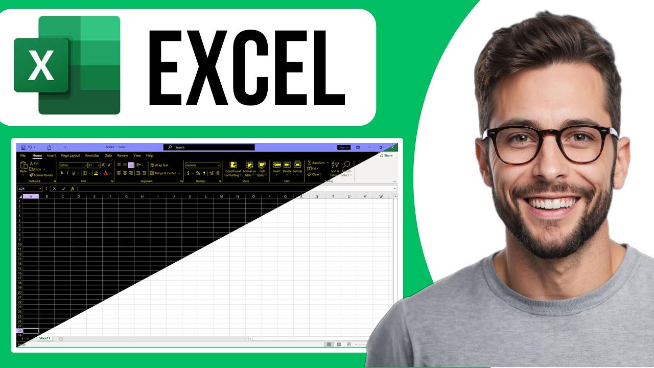 How To Make Excel In Dark Mode - YouTube