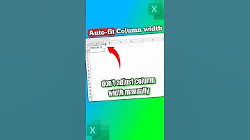 Autofit Column width in Excel ⁉️😱#shorts #excel