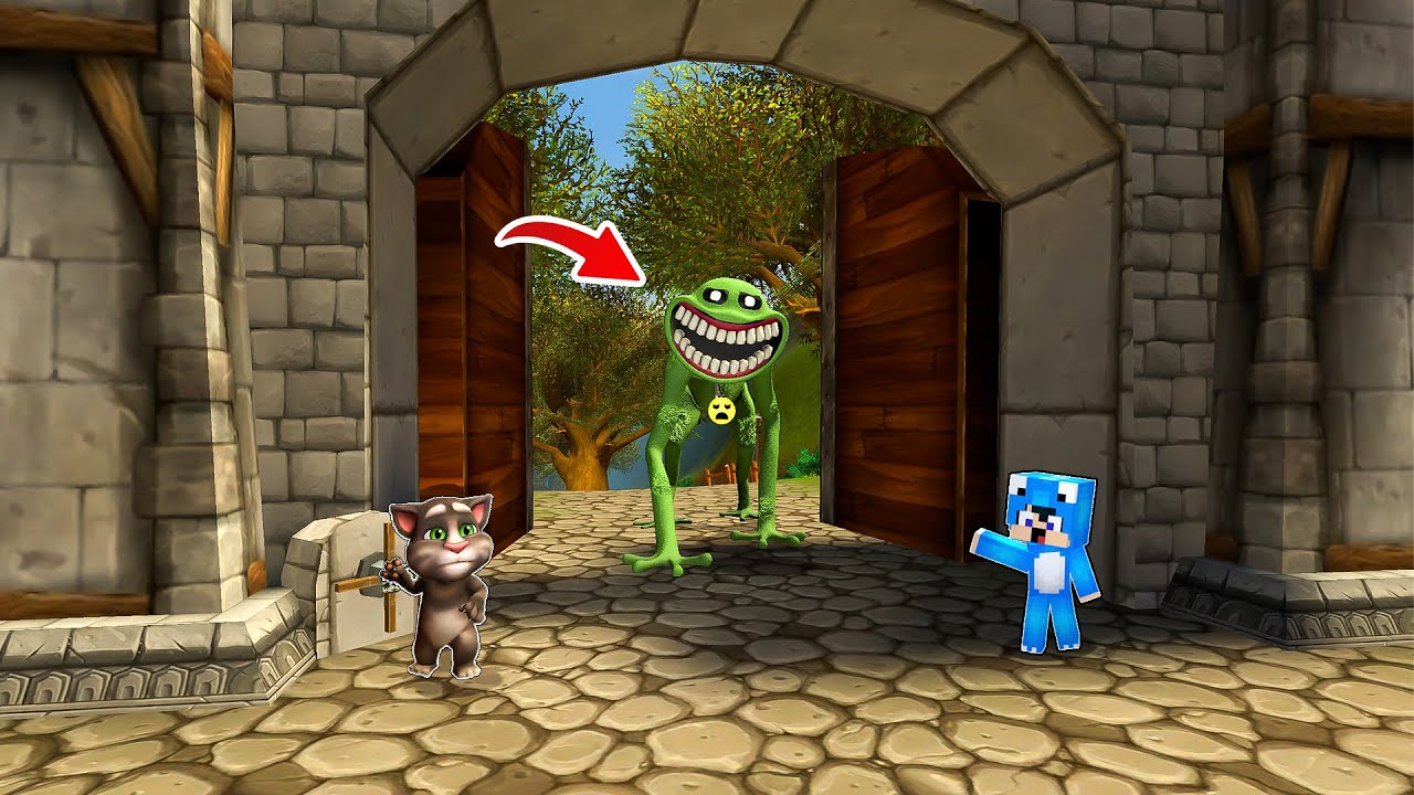 ديفور و توم المتكلم في مكان غريب وهجم علينه الضفدع المخيف 😨!