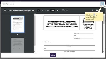 LAP TERS Application submission process