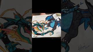 Rayquaza vs Mega Charizard X Drawing 🔥 | Pokémon Speed Drawing | #Rayquaza #MegaCharizardX #Pokemon