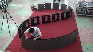 How to use Magic Stage led screens to install a S shapes screen?